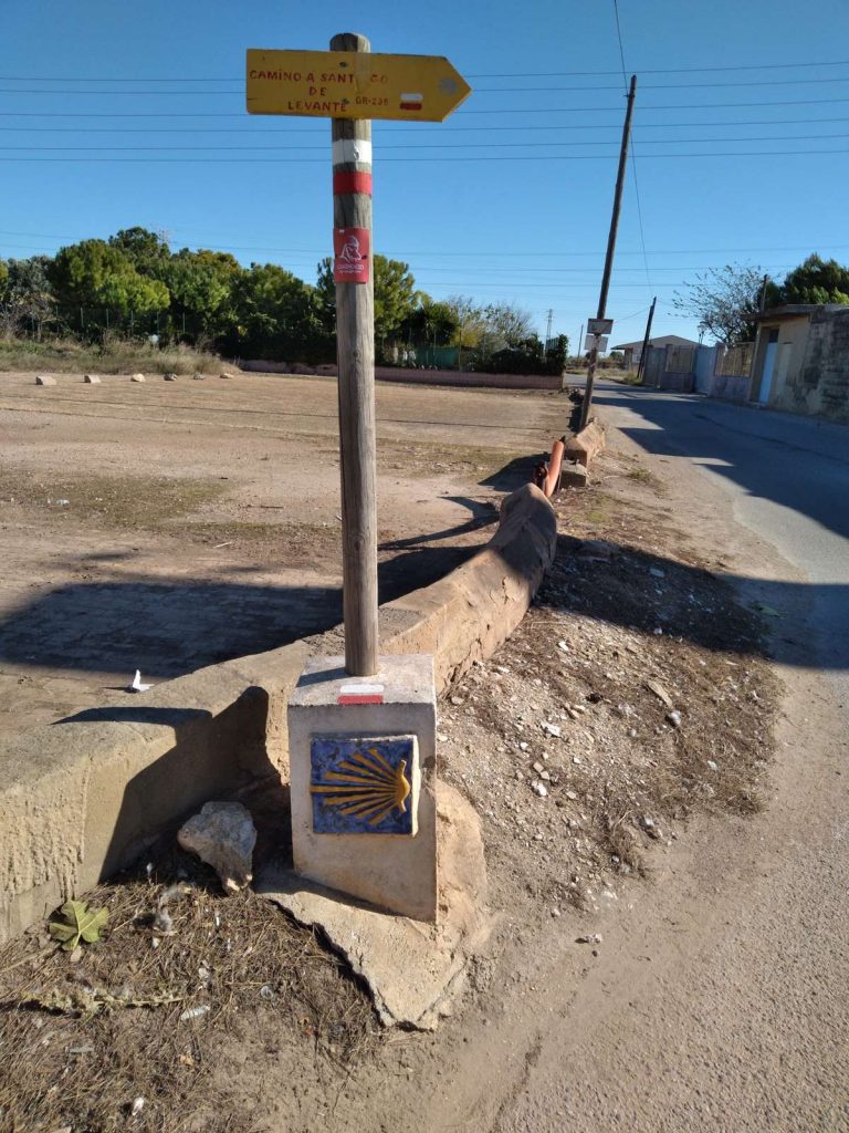 Même entier avec le chemin du Levant vers Compostelle